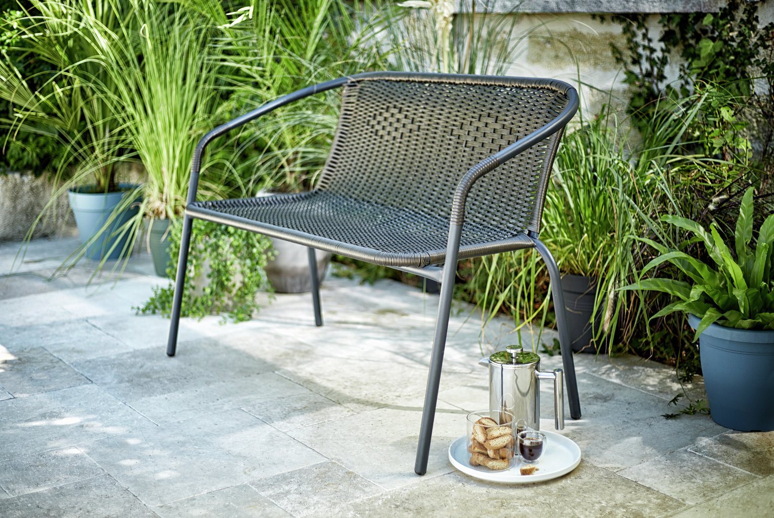 Argos Home Steel Wicker 2 Seater Garden Bench Review