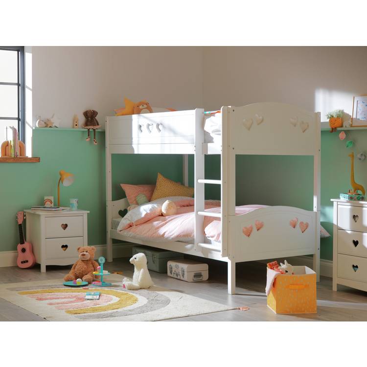 Argos Home Mia Detachable Bunk and 2 Kids Mattresses - White 0