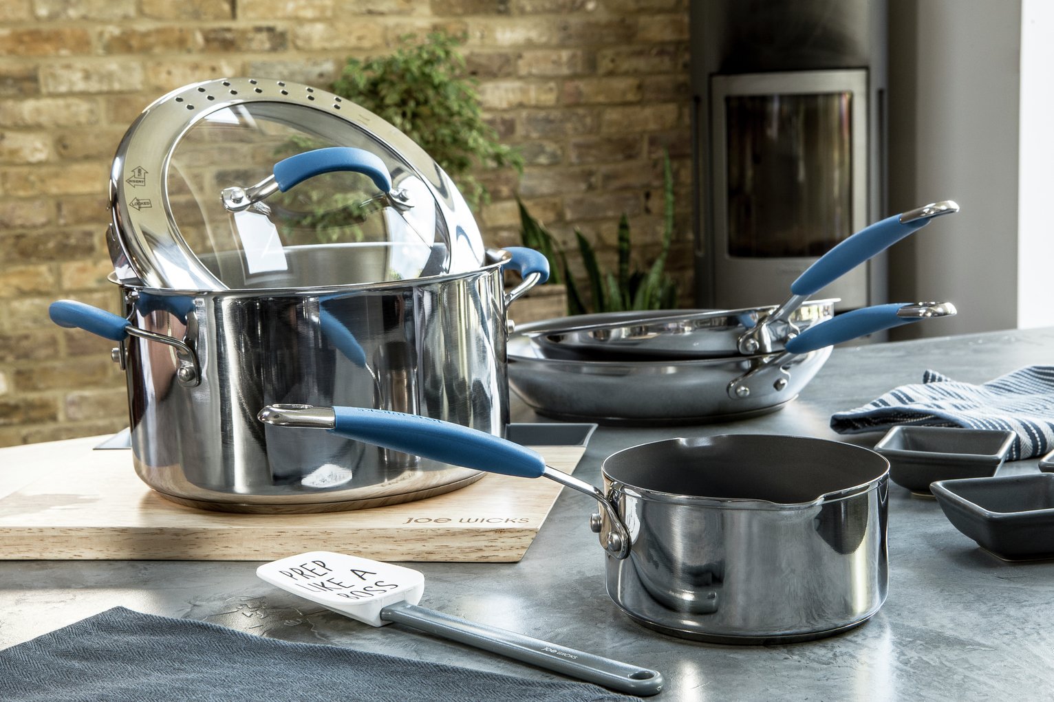 Joe Wicks Quick and Even Stainless Steel 3 Piece Pan Set Reviews
