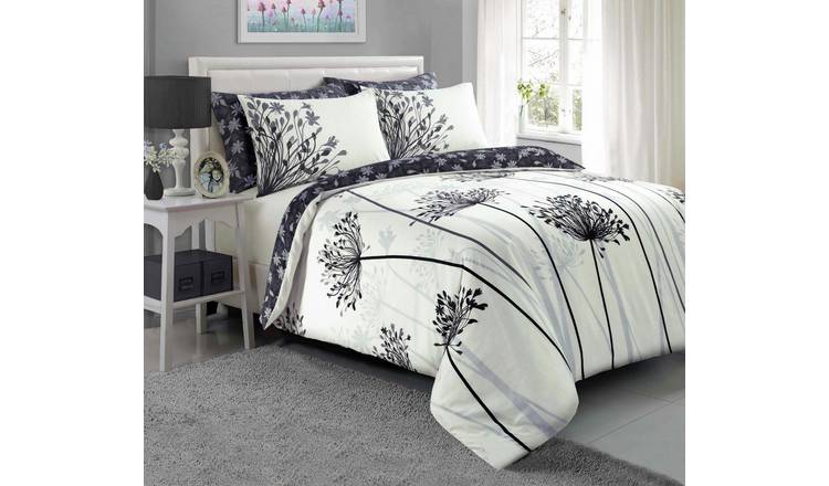 Buy Argos Home Grey Meadow Bedding Set Double Duvet Cover