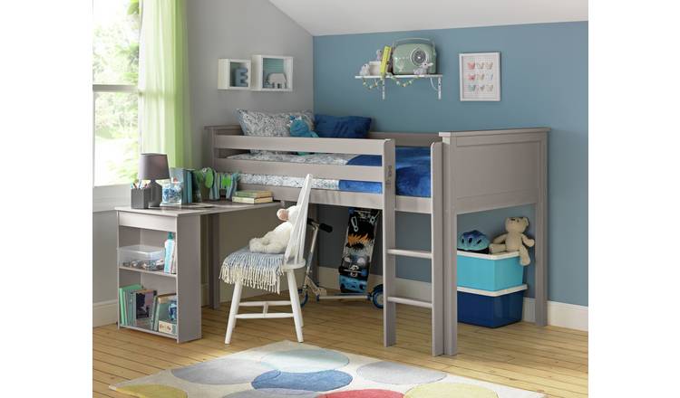 Buy Argos Home Brooklyn Grey Mid Sleeper With Desk Kids Beds