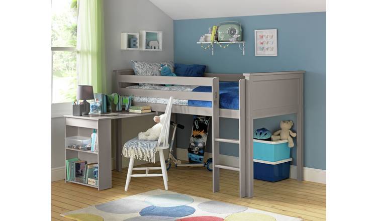 Grey mid store sleeper bed