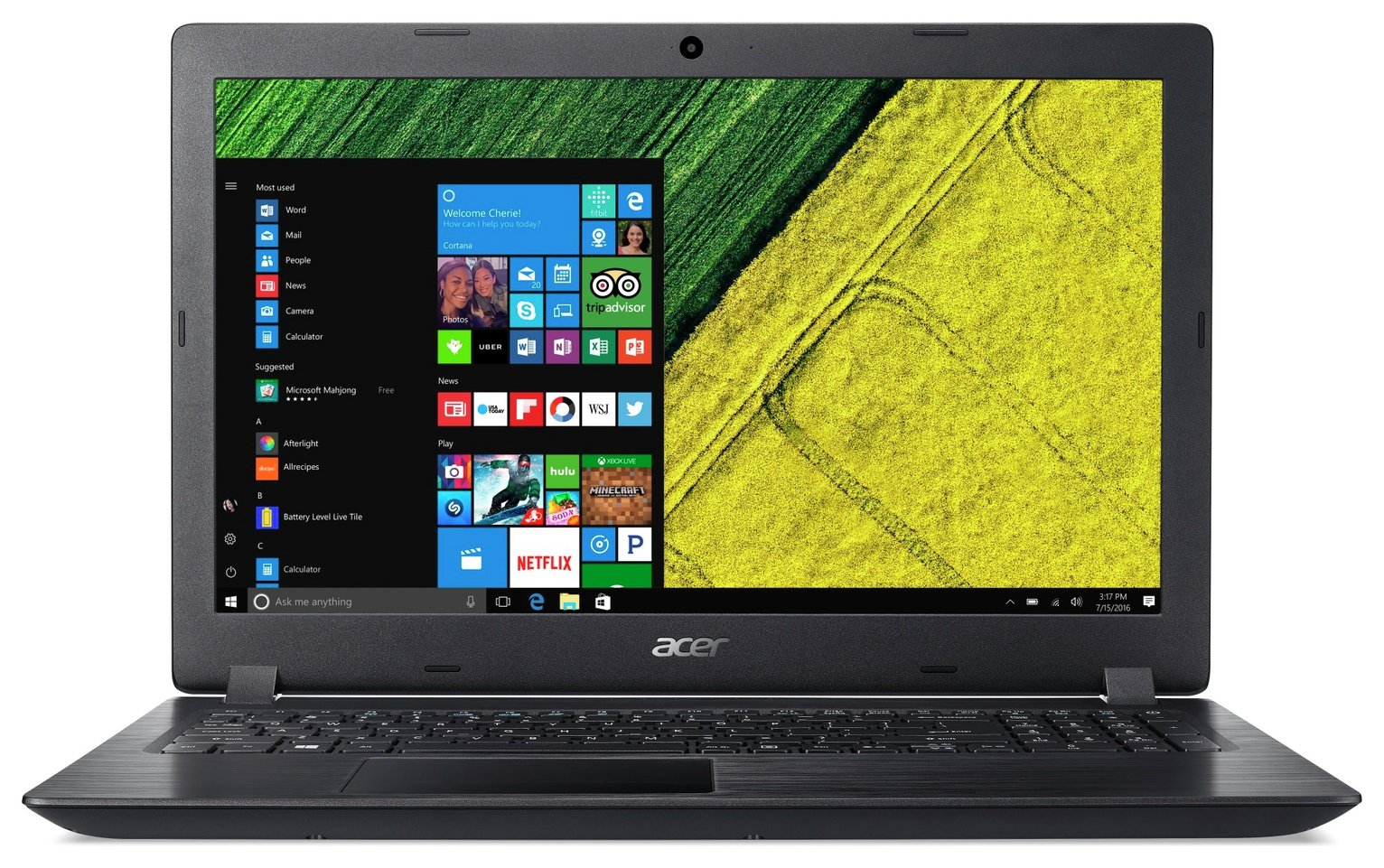 Acer Aspire 3 15.6 Inch Pentium 4GB 1TB 128GB  Laptop- Black