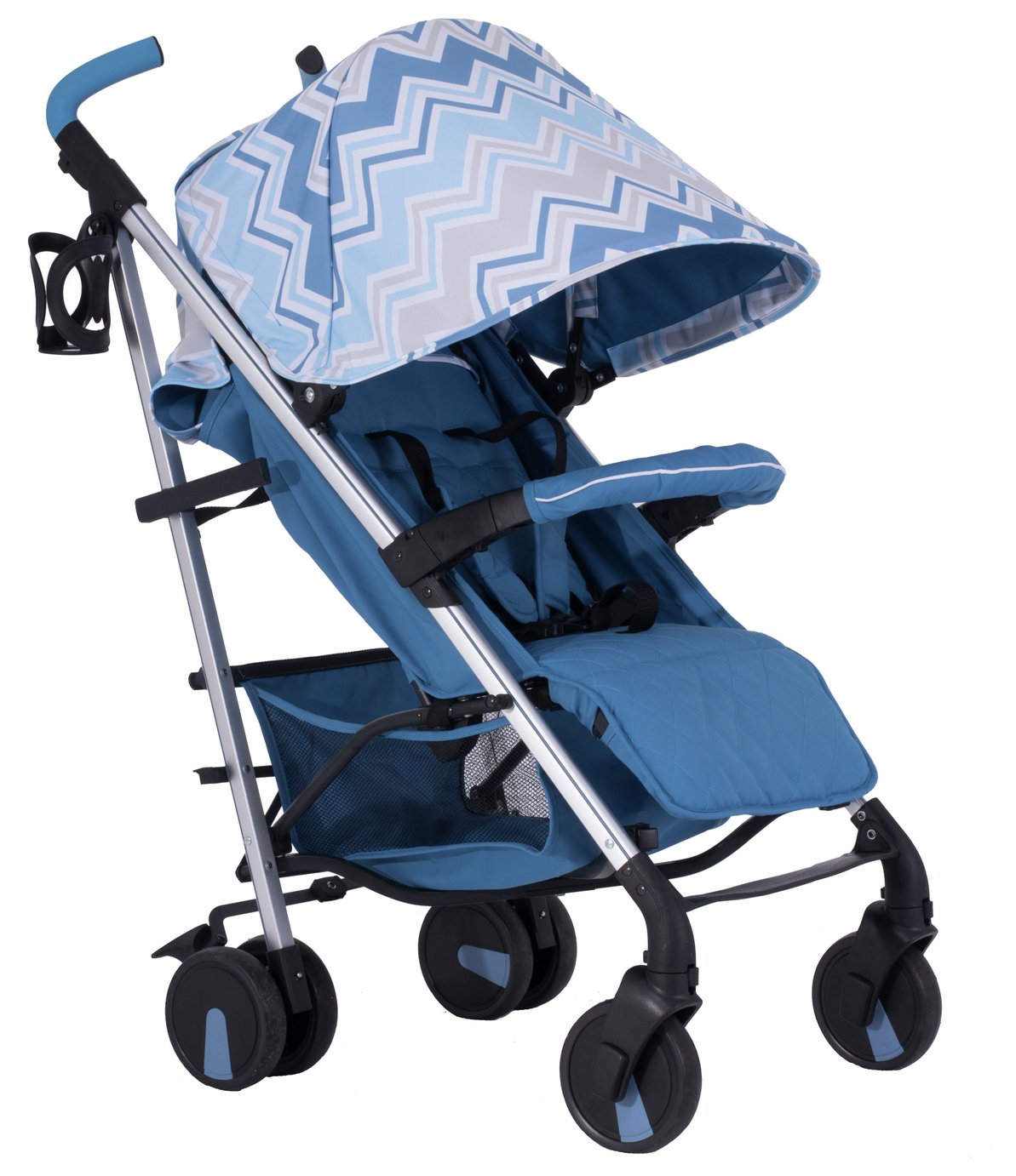 My Babiie Sam Faiers MB51 Chevron Stroller - Blue