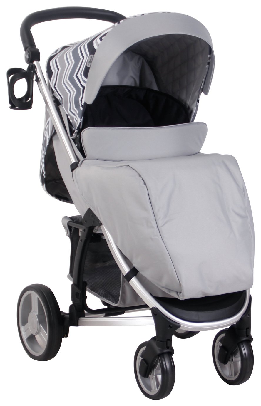 My Babiie Sam Faiers MB200 Chevron Pushchair - Charcoal