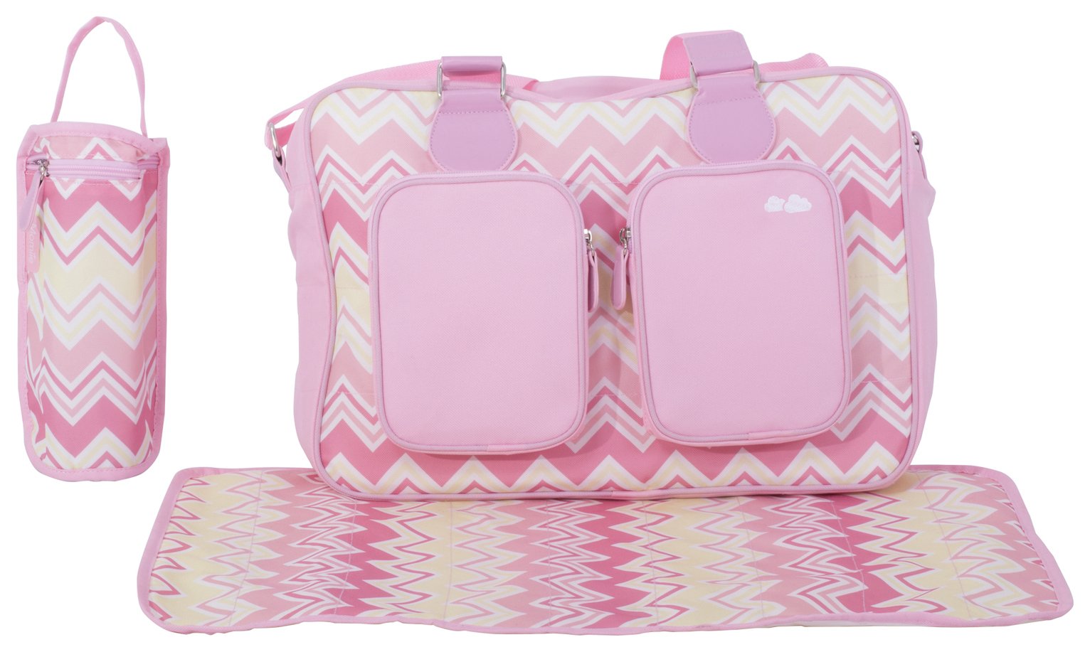 My Babiie Sam Faiers Deluxe Changing Bag - Pink Chevron