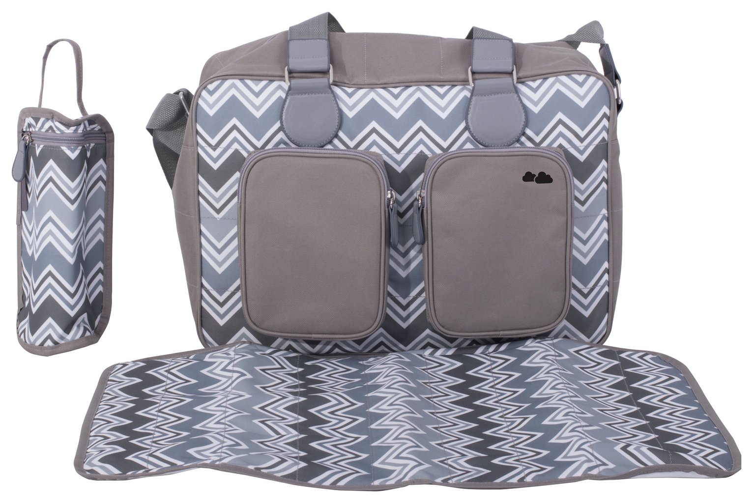 My Babiie Sam Faiers Deluxe Changing Bag - Charcoal Chevron