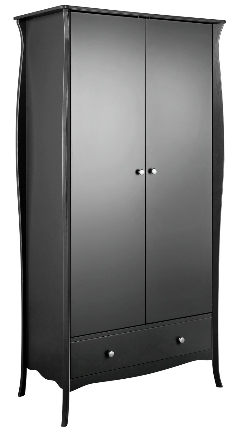 Argos Home Amelie 2 Door 1 Drawer Wardrobe - Black