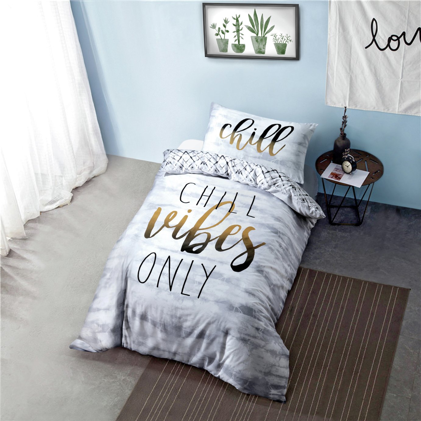 Argos Home Chill Slogan Bedding Set