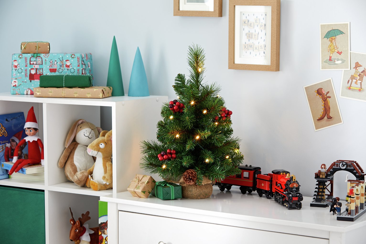 Argos Home Traditional PreLit Hessian Christmas Tree 1.5ft Reviews