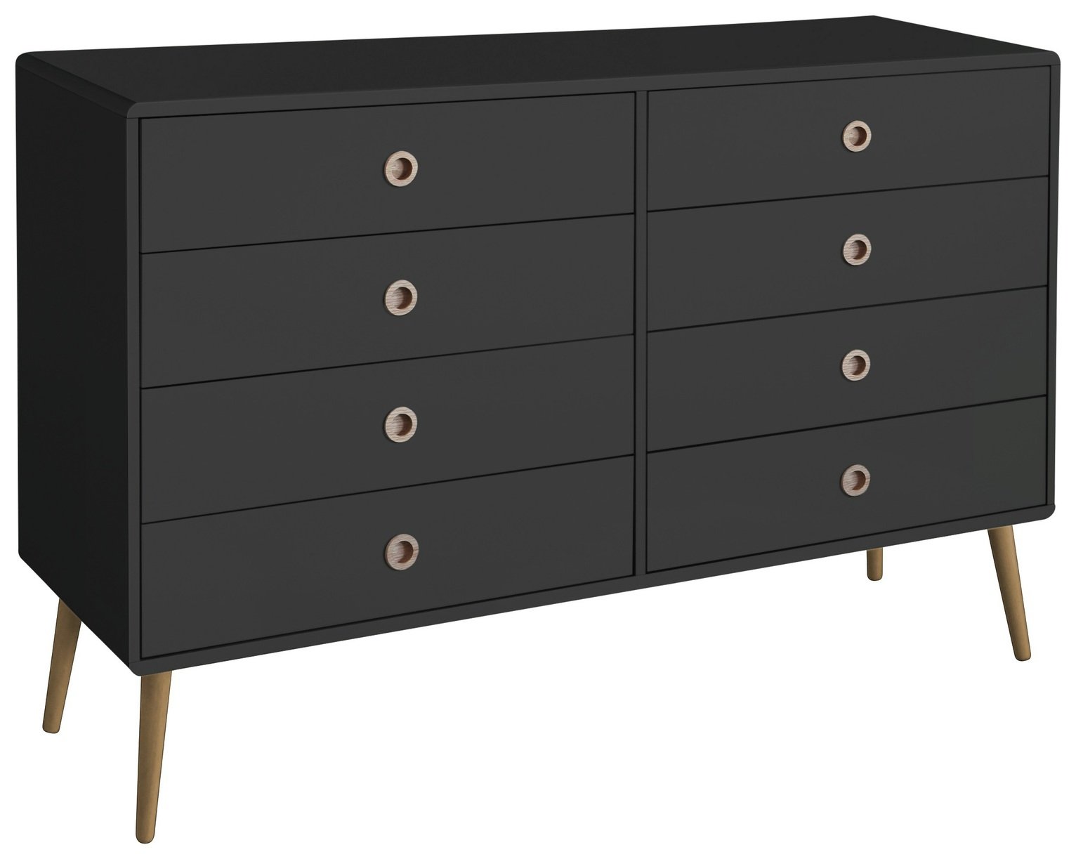 Softline 4 4 Drawer Chest - Black