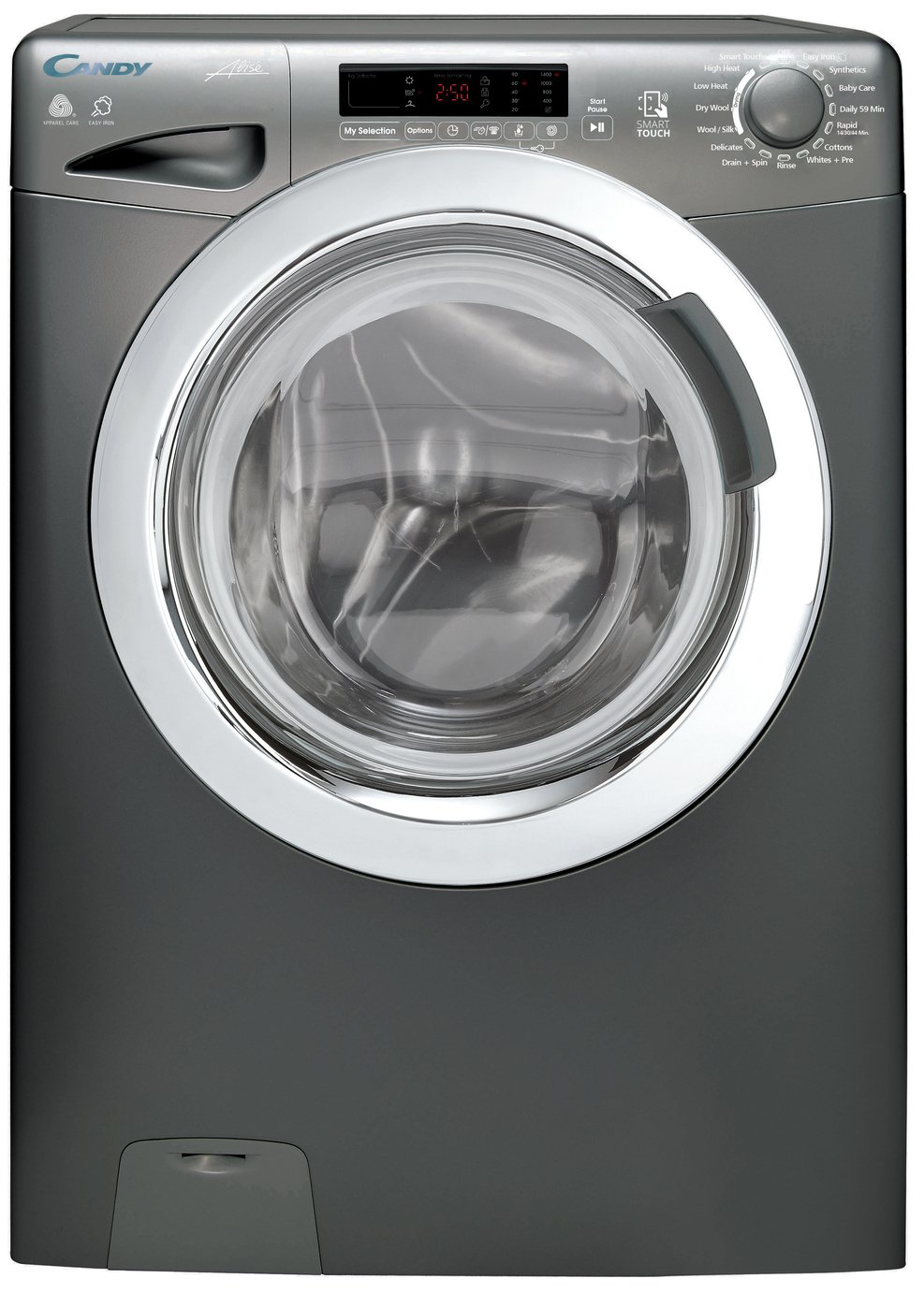 Candy GVSW485DCR 8 / 5KG 1400 Spin Washer Dryer - Graphite