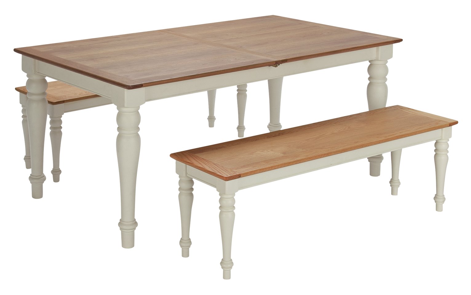 Argos Home Woodbury Dining Table & 2 Benches