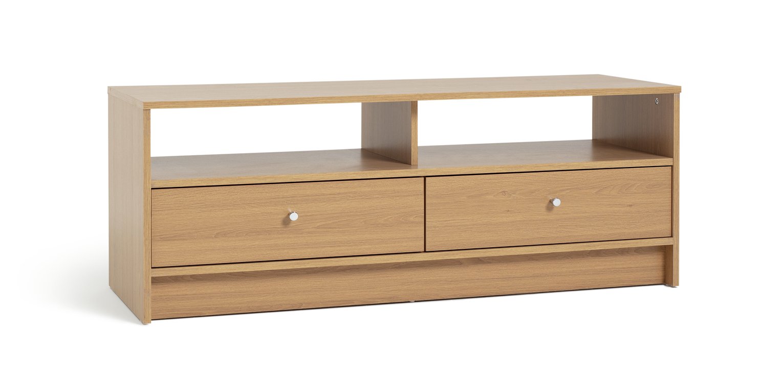 Habitat Malibu 2 Drawer Wood Effect TV Unit - Oak Effect