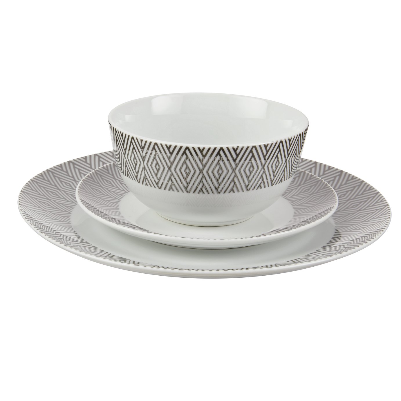 Argos Home 12 Piece Metallic Geo Dinner Set Reviews