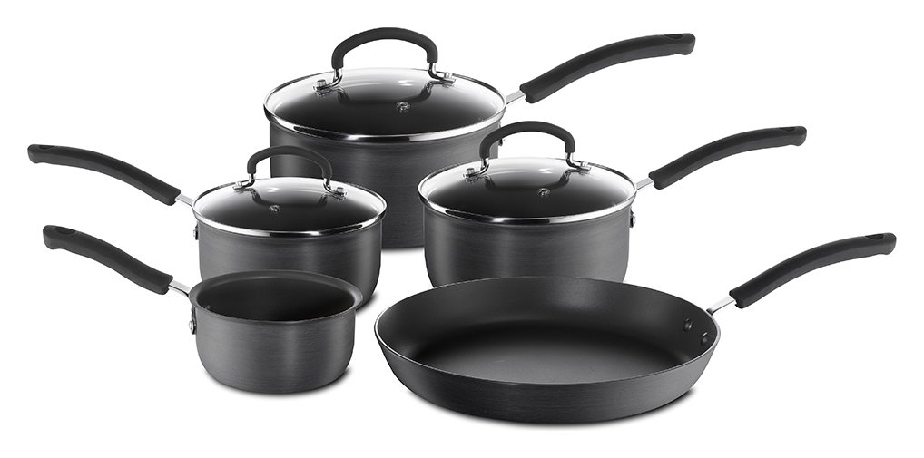 Tefal Inspire 5 Piece Hard Anodised Pan Set