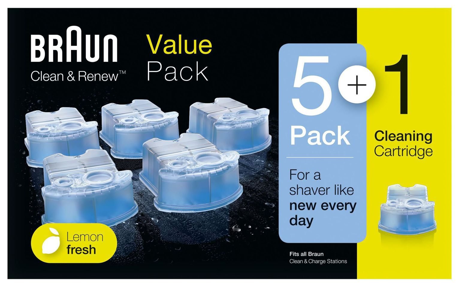 Braun Clean and Renew Shaver Cartridges - 6 Pack