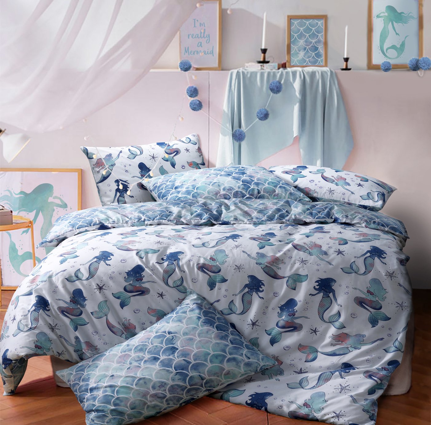 mermaid duvet cover single