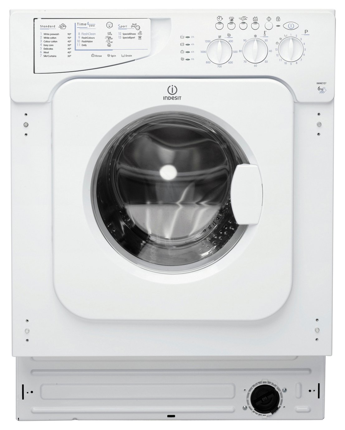 Indesit IWME127 7KG 1200 Spin Washing Machine - White