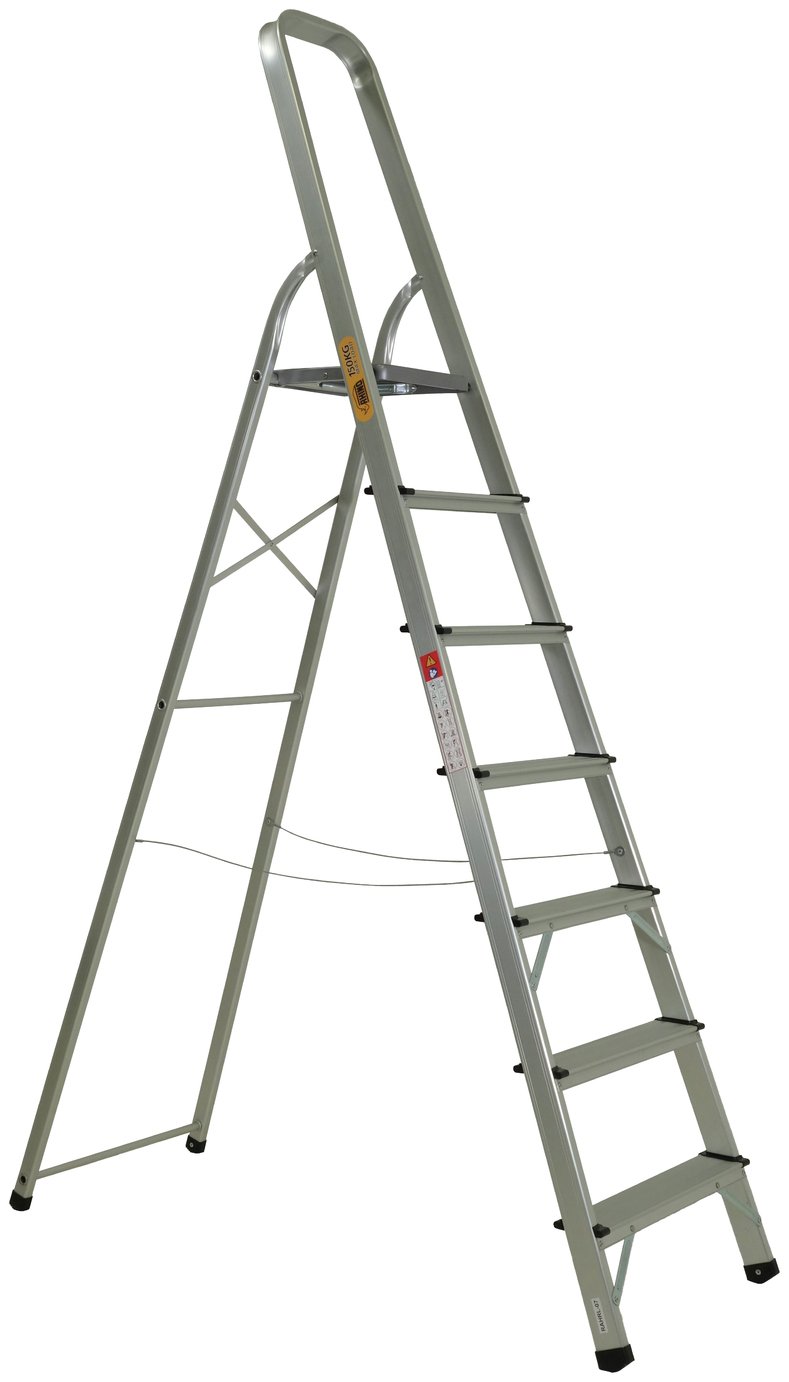 Rhino 7 Tread High Handrail Step Ladder