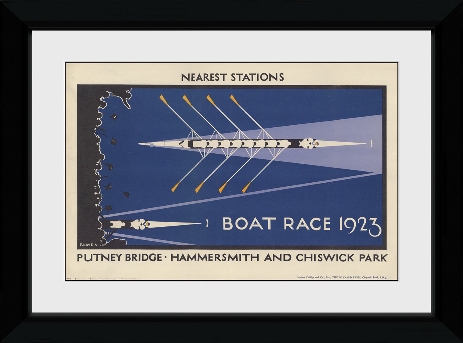 TFL Boat Race 50x70cm Framed Print
