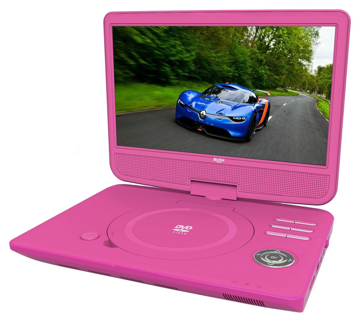 Bush 10 Inch Portable In - Car DVD Player - Pink