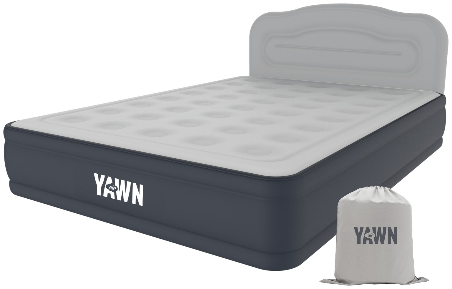 Yawn Luxury Raised Air Bed With Headboard - Kingsize