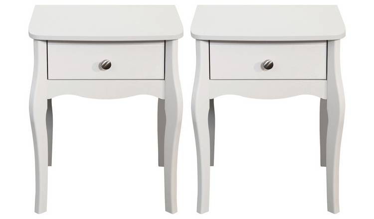 Buy Argos Home Amelie 2 Bedside Tables White Bedside Tables