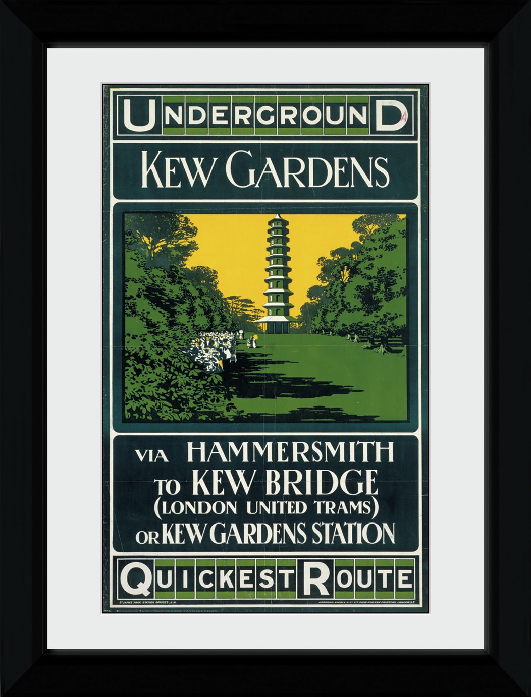 TFL Kew Route 50x70cm Framed Print review