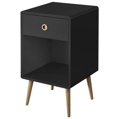 Buy Softline 1 Drawer Bedside Table - Black | Bedside ...