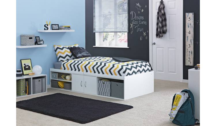 Kids white cabin clearance bed