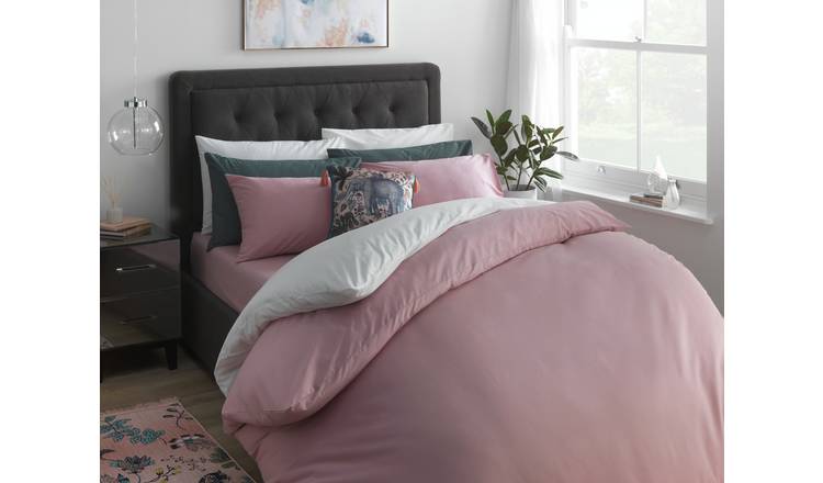 Grey and 2024 baby pink bedding