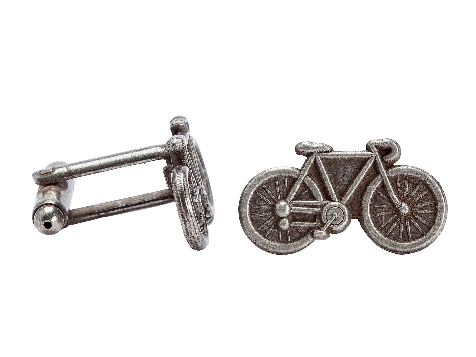 Tour de France Silver Colour Bicycle Cufflinks