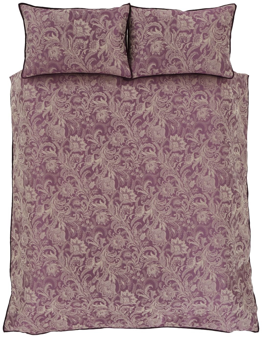 Catherine Lansfield Regal Jacquard Plum Bedding Set Double (8648639
