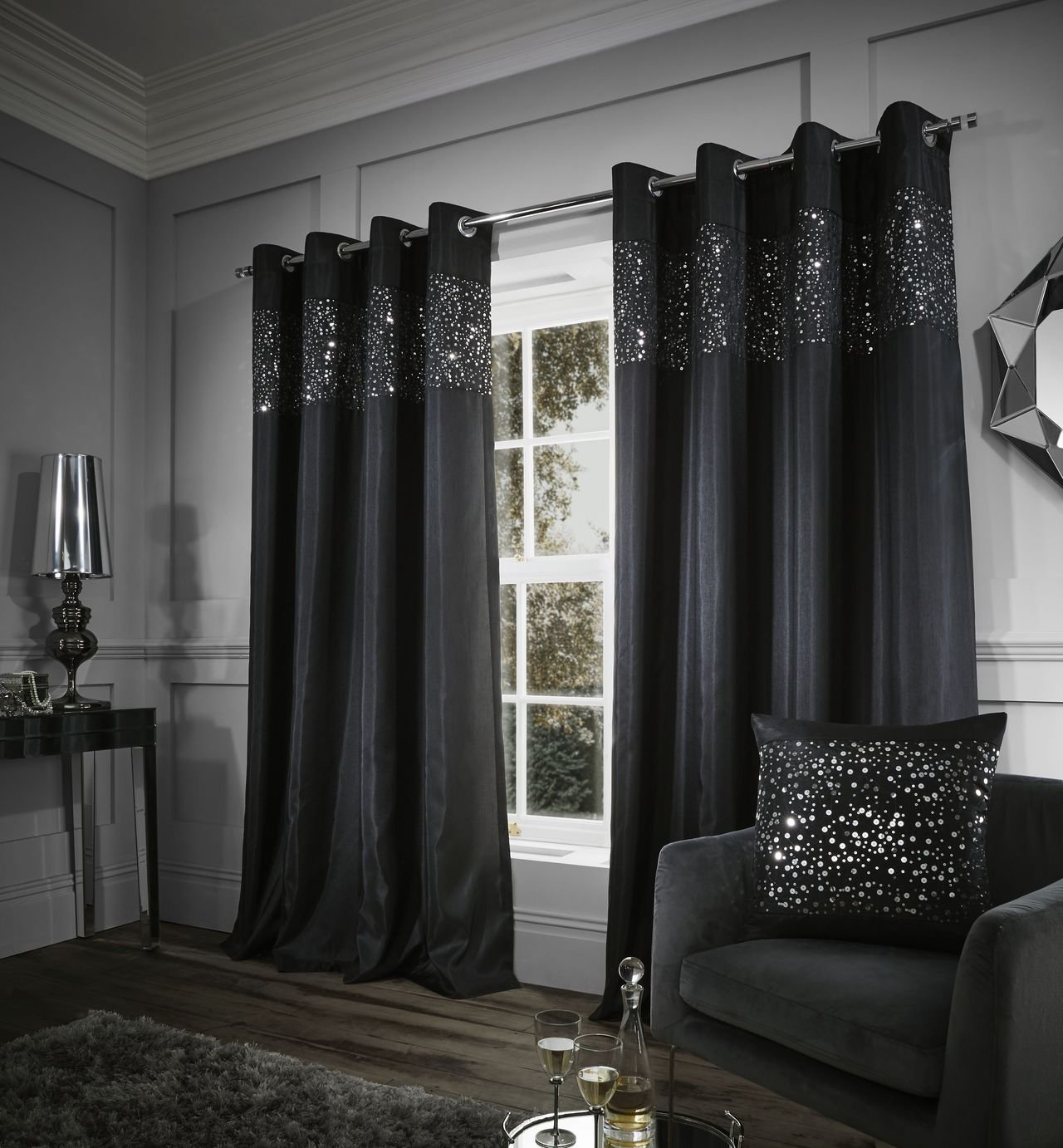 Catherine Lansfield Glitzy Eyelet Curtains 168x229cm Review