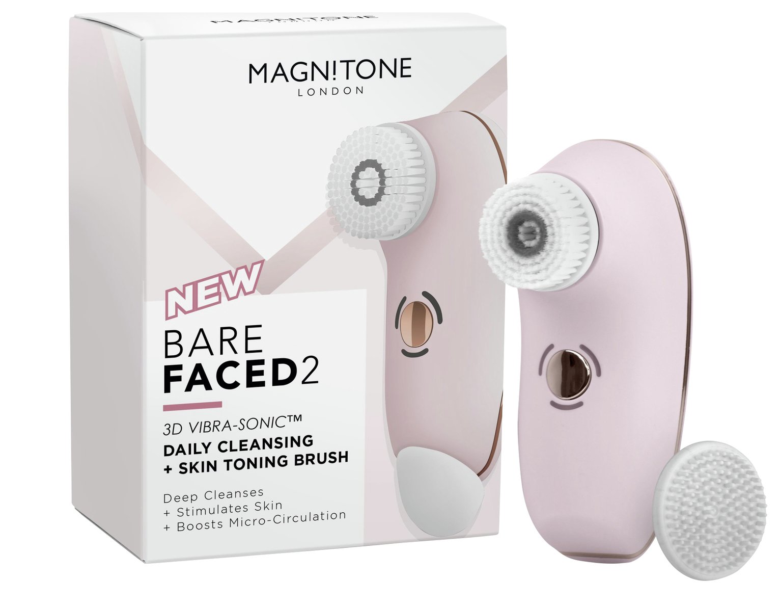 Magnitone 3D Vibra-Sonic Cleansing Brush - Pink