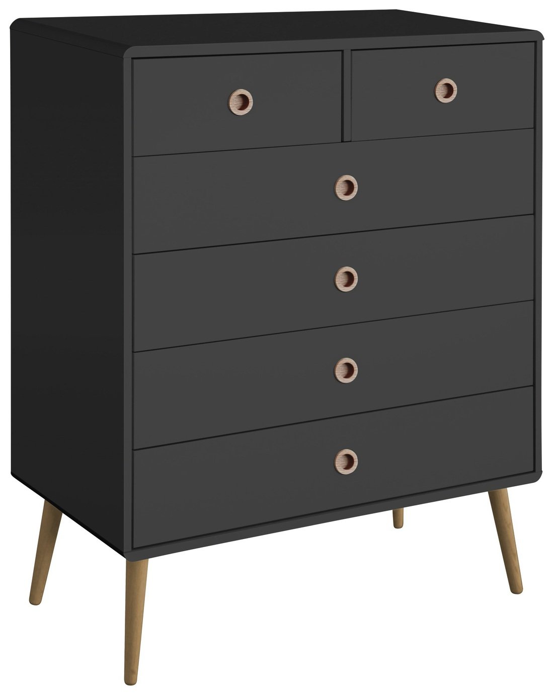  Softline 4 2 Drawer Chest - Black