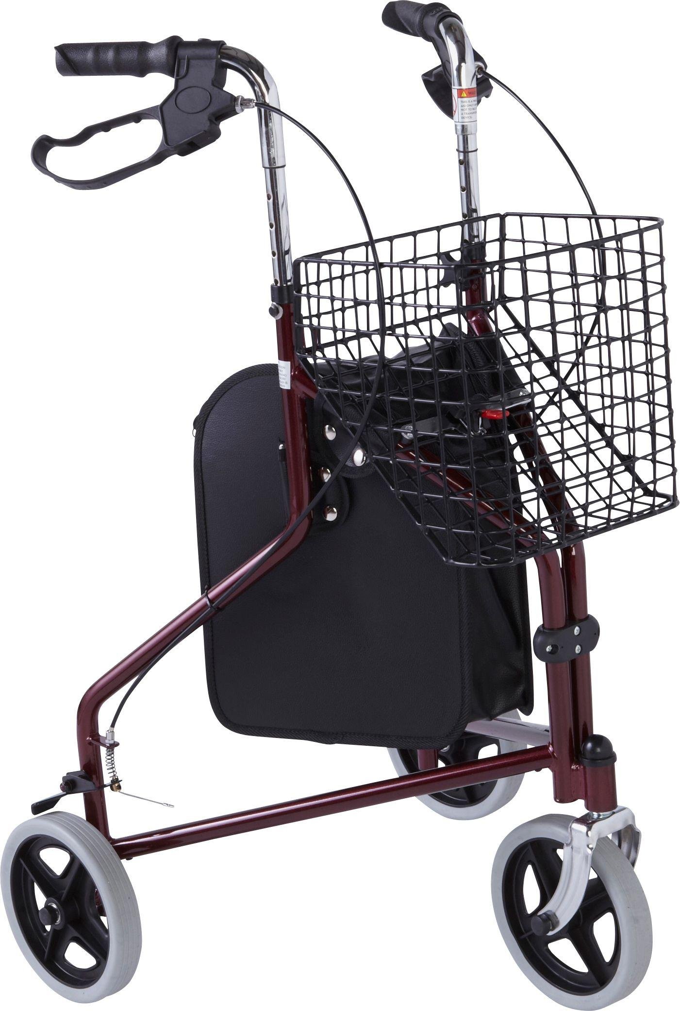 Drive DeVilbiss Healthcare - Three Wheel Rollator with Basket - Steel Review