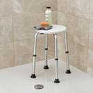 Buy Round Shower Stool Height Adjustable Shower chairs Argos