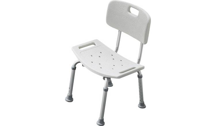 Shower chair best sale with backrest