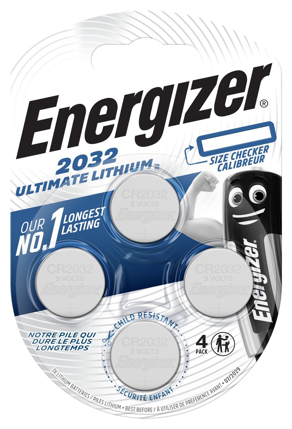 Energizer Ultimate Lithium 2032 Batteries - Pack of 4
