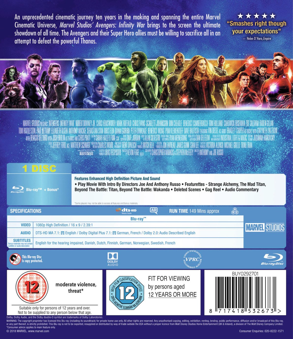 Avengers: Infinity War Blu-Ray Review