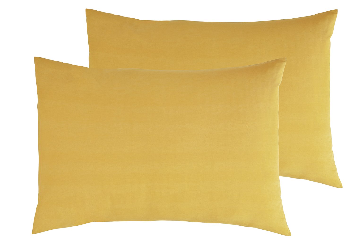 Habitat Cotton Rich 180 TC Standard Pillowcase Pair- Mustard