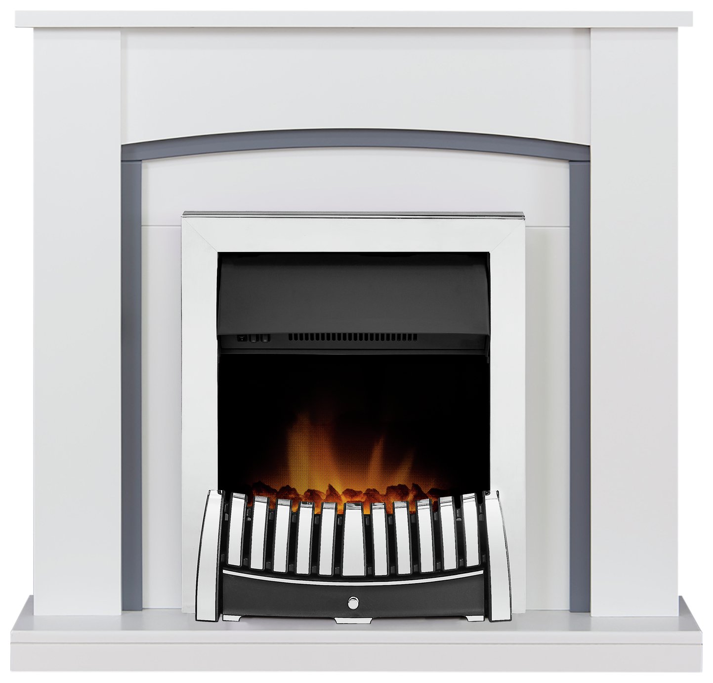 Adam Chilton Surround with Elise 2kW Fire Suite - White