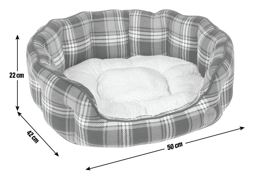 Petface Red Tartan Oval Pet Bed Reviews