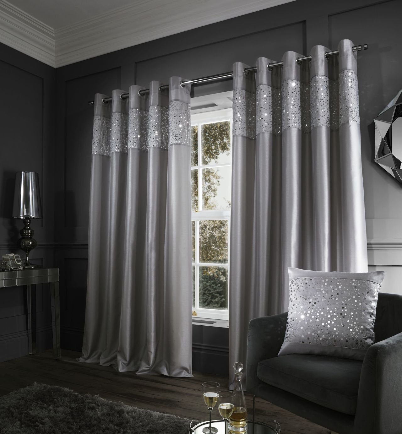 Catherine Lansfield Glitzy Eyelet Curtains 229x229cm Review