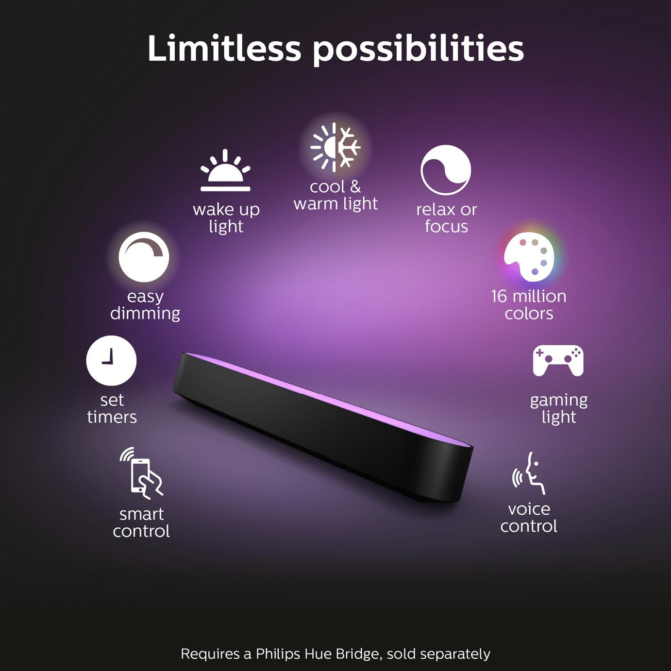 Buy Philips Hue Play Smart Light Bar Double Pack - Black | Light