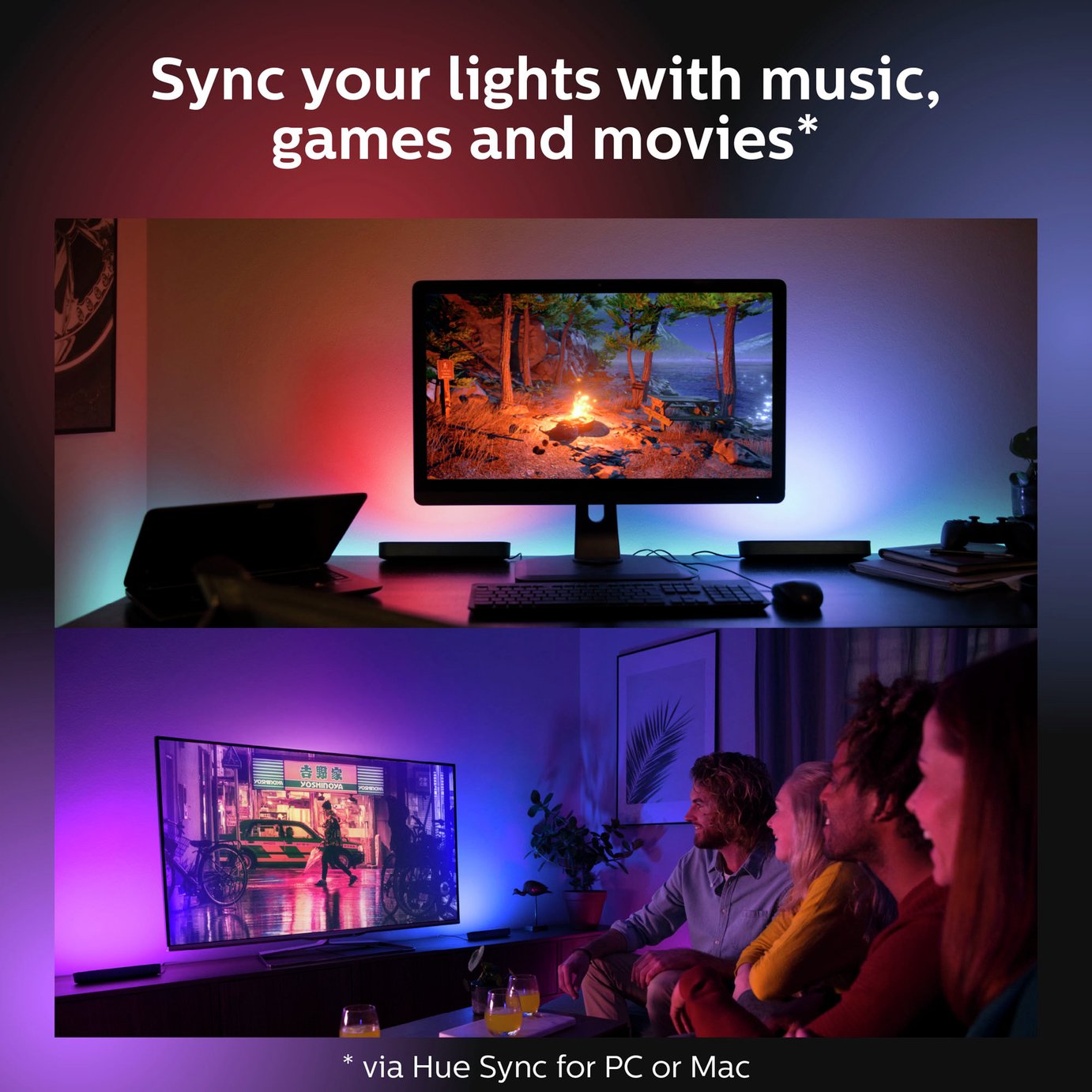 Buy Philips Hue Play Smart Light Bar Double Pack - Black | Light