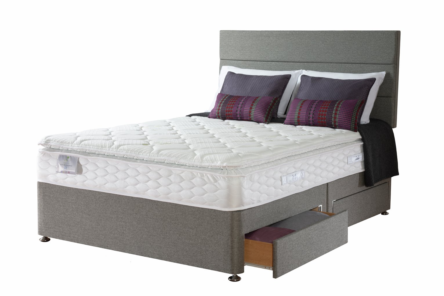 Sealy Geltex Activ Pillowtop 4 Drawer Double Divan at Argos Reviews