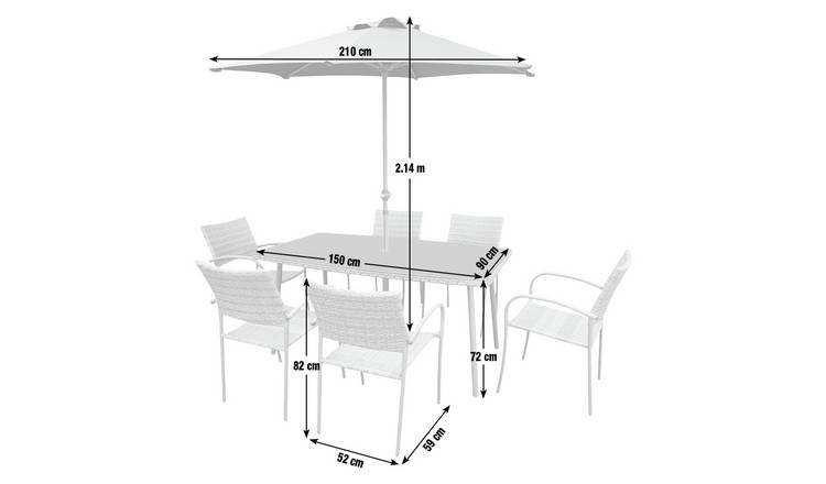 Cusco rattan 6 seater dining set new arrivals